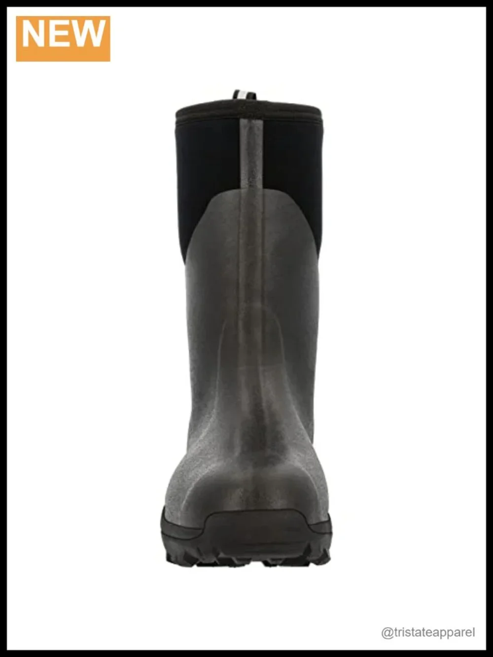 Men's Mid-Calf Rubber Pull-On Rain Boots with Memory Foam